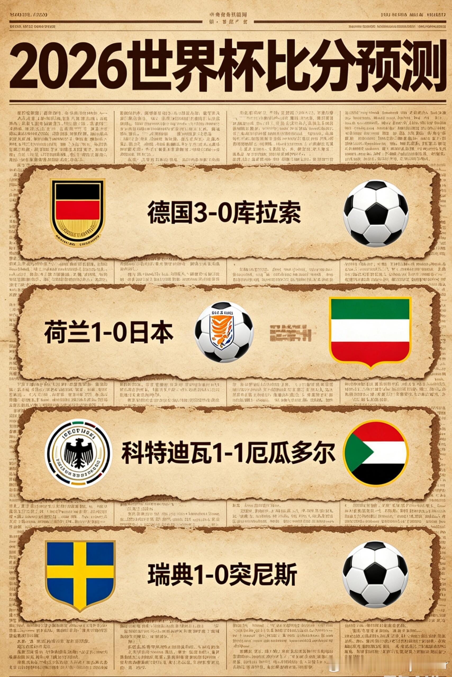 2026.6.15 世界杯赛事前瞻｜4场对决精简解析🔎 德国 vs 库拉索▫️