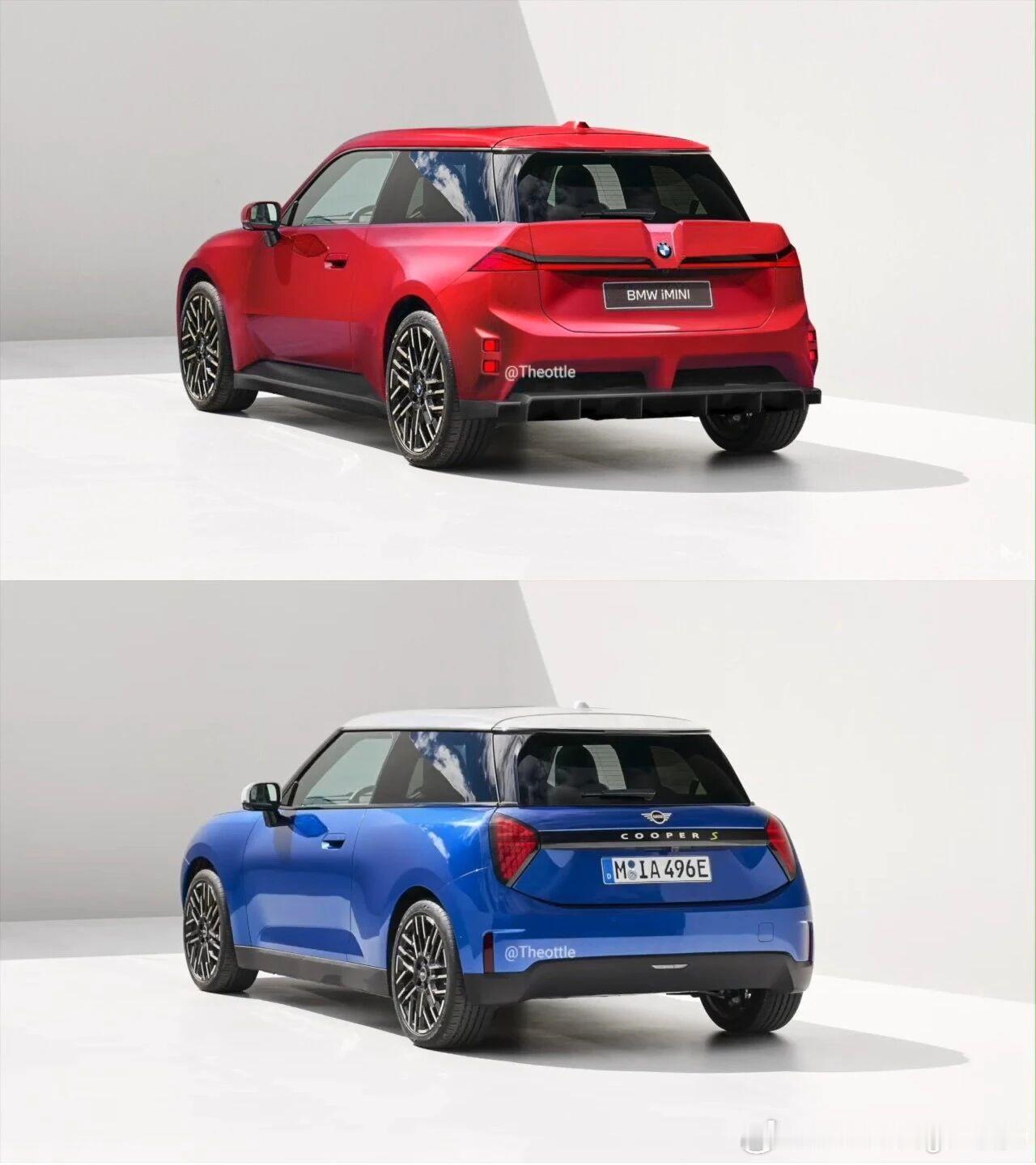 新世代风格的MINI Cooper S渲染图，非实车，你们觉得怎么样 经典的圆形