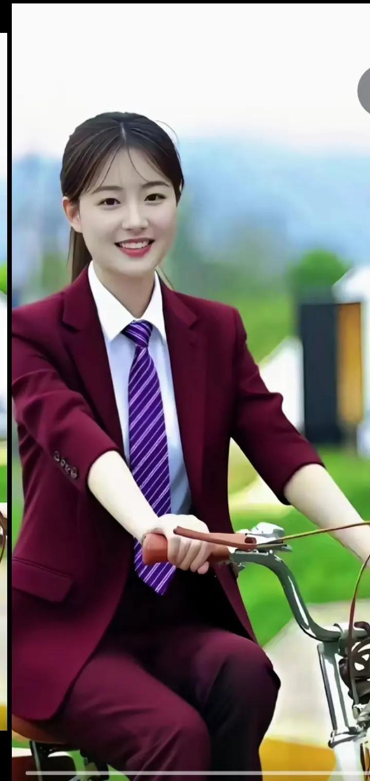 这姿势太帅了吧！象个女驭驶员。