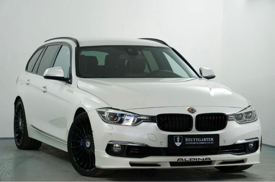 Alpina B3 Allrad，白色的Alpina还没有拉花，看上去就差点意思