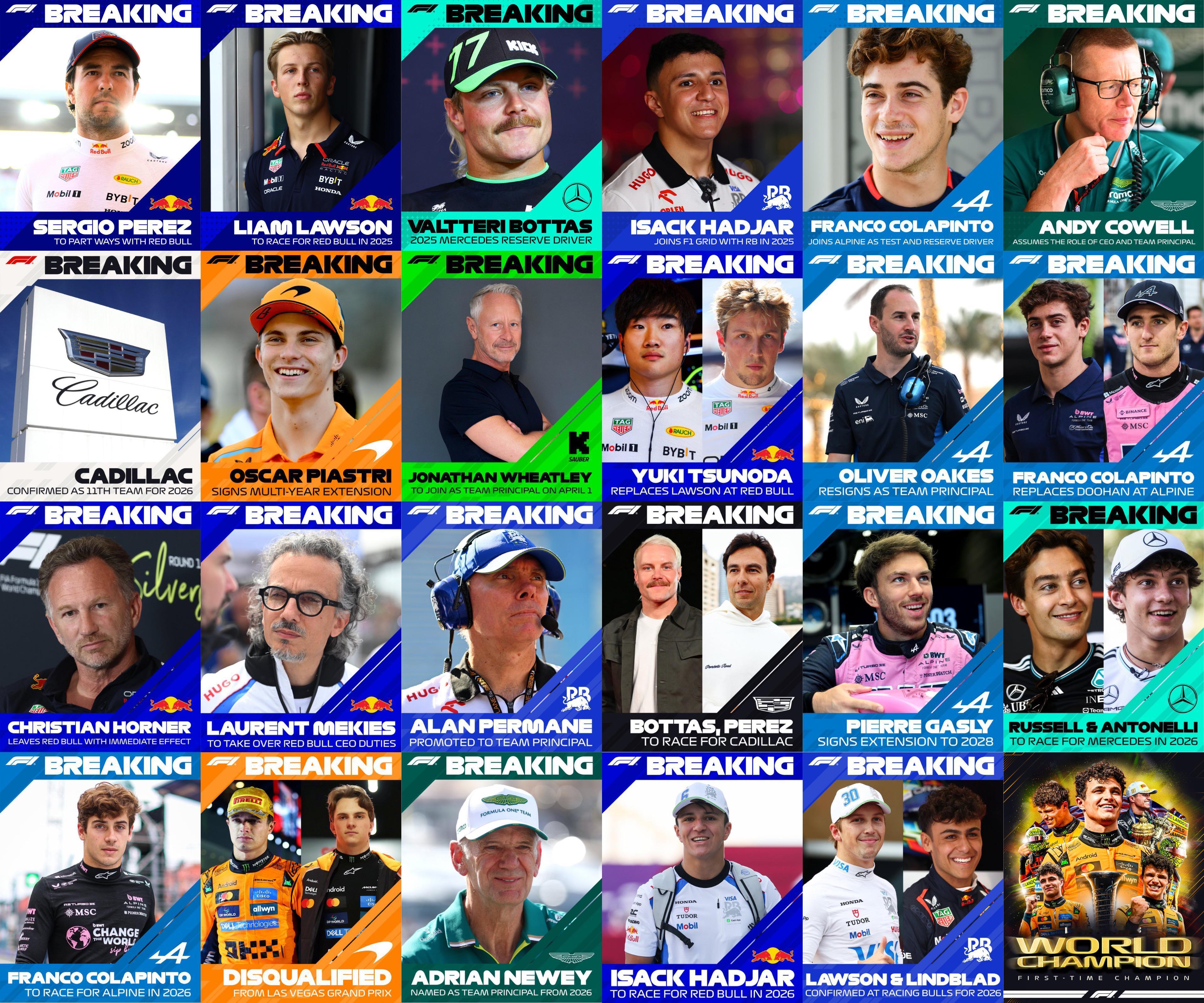 2025赛季F1的Breaking News总结F1 2025F1阿布扎比大奖赛