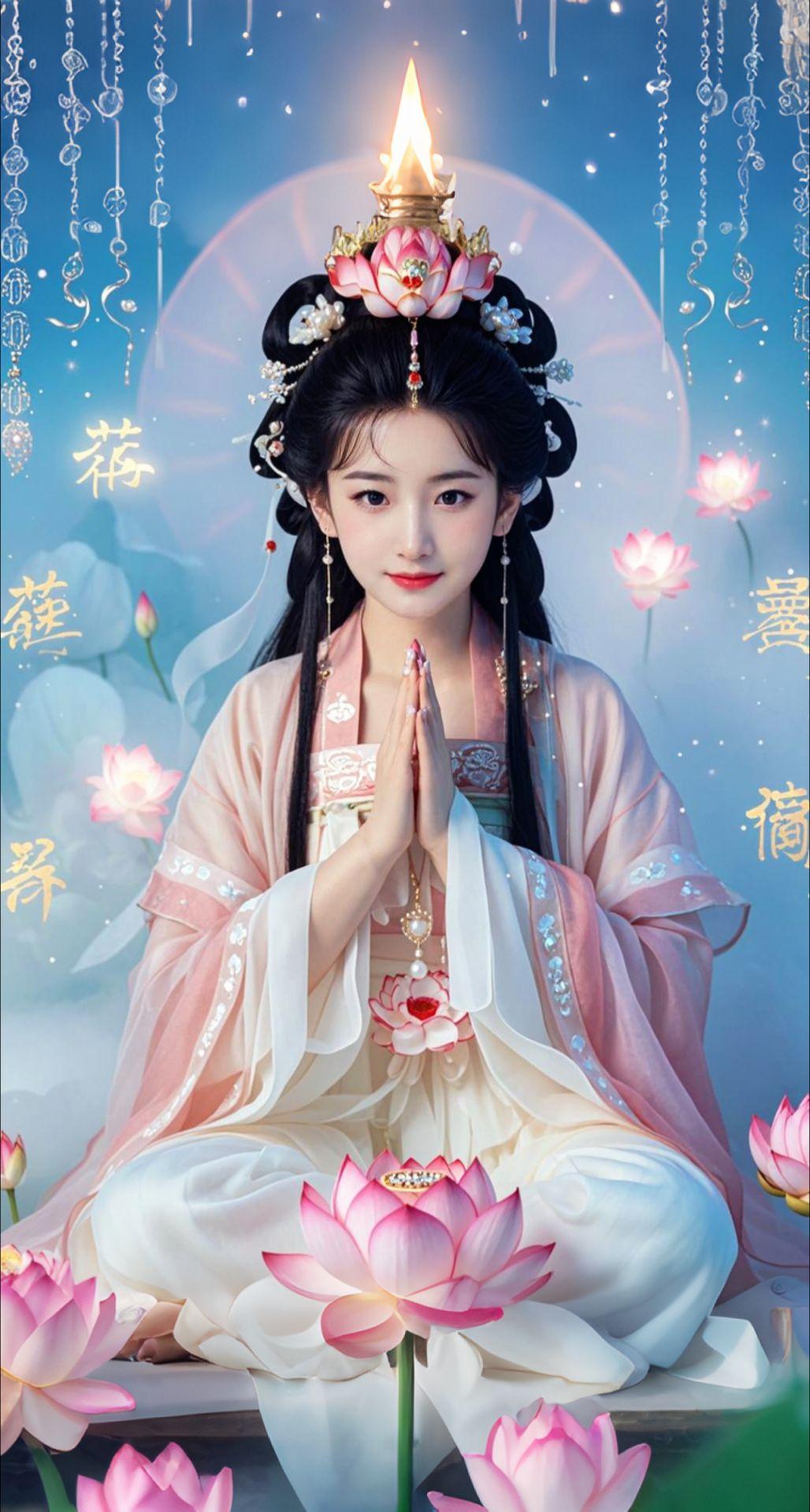 AI扩图 AI仙莲圣境佳人