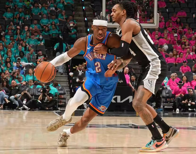 NBA季后赛西部决赛迎来G3较量，雷霆客场123-108战胜马刺，大比分2-1领