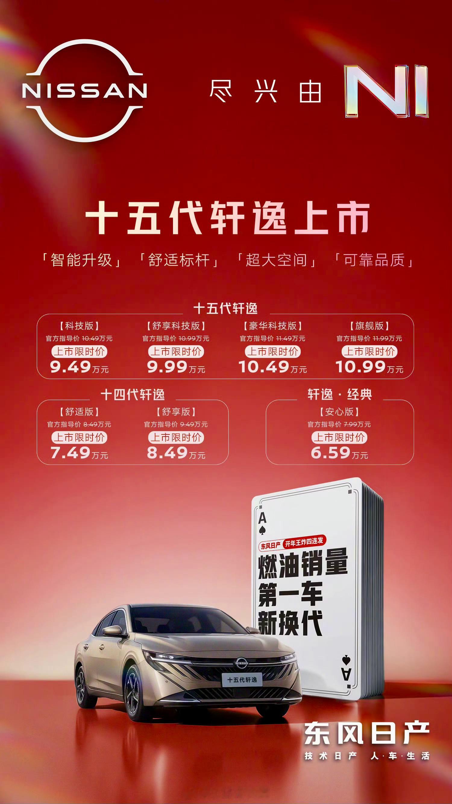 东风日产开年王炸四连发新春期间，东风日产带来了四款家用车型，涵盖燃油、插混与纯电