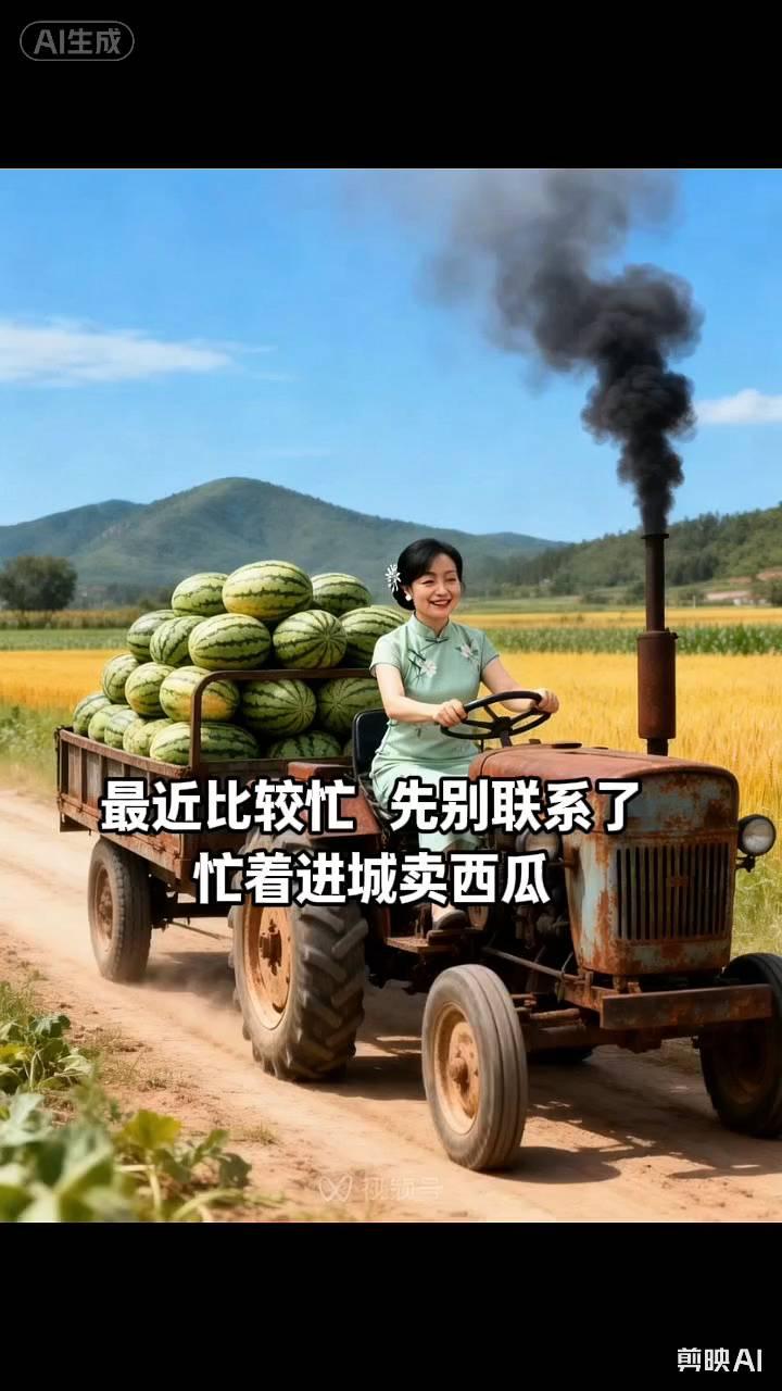 最近比较忙，先别联系了，忙着进城卖西瓜。