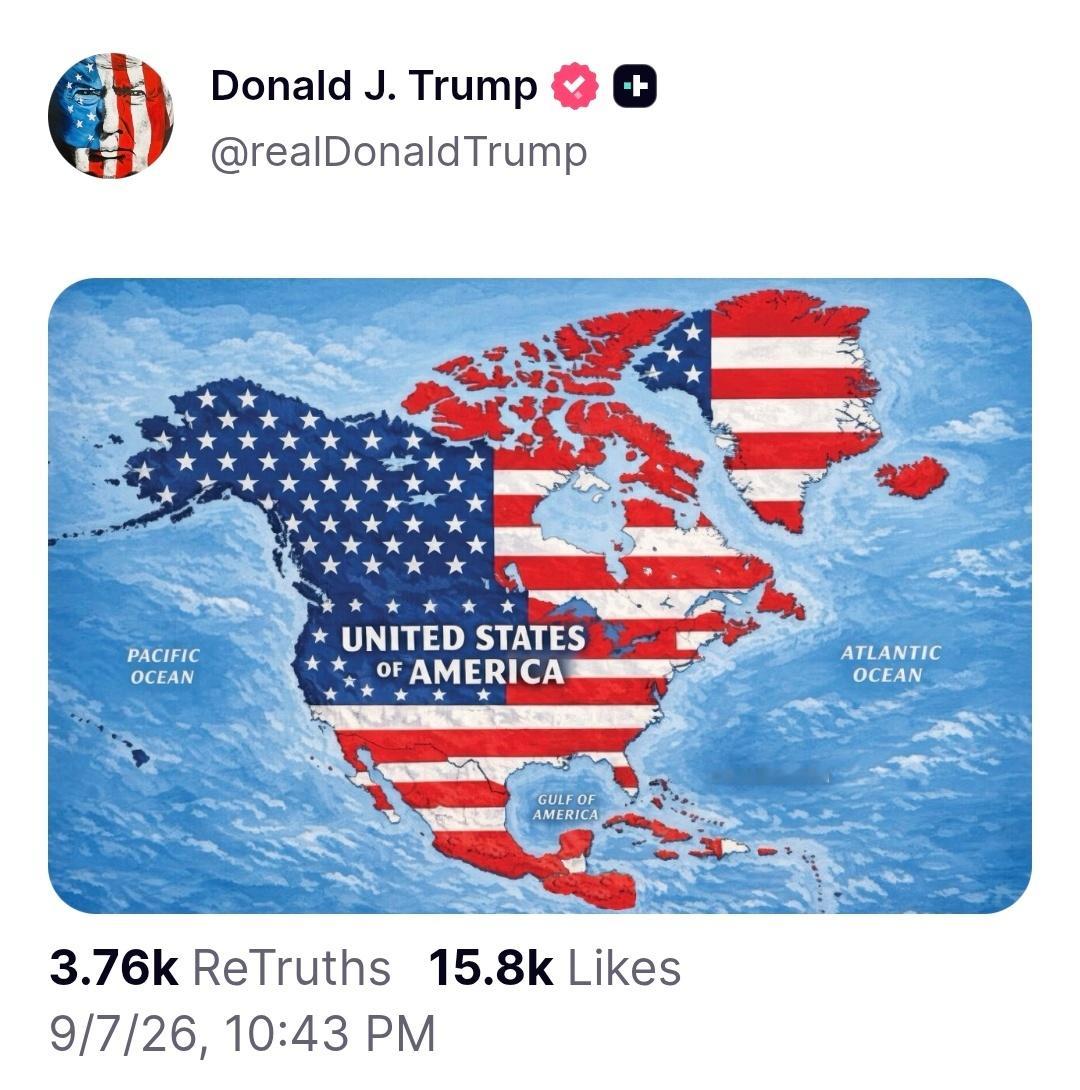 联合国发布了新版世界地图美国总统发布了新版美国地图[doge]- ​​​