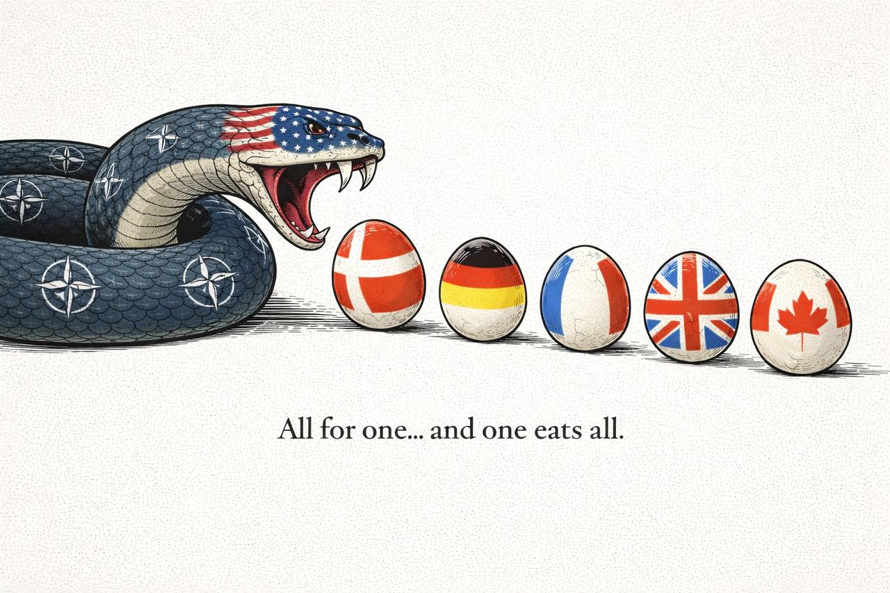 鉴于华盛顿方面不顾一切地企图从丹麦手中夺取格陵兰岛，北约的命运或许正遭遇其成立以