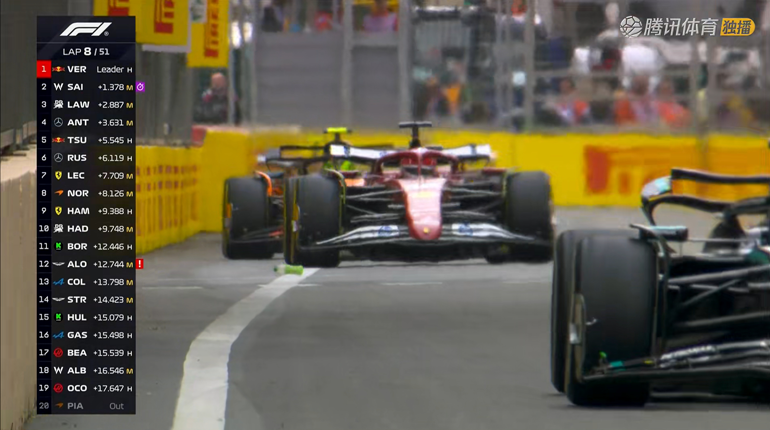 地上有个塑料瓶[哆啦A梦害怕]F12025F1阿塞拜疆大奖赛 ​​​