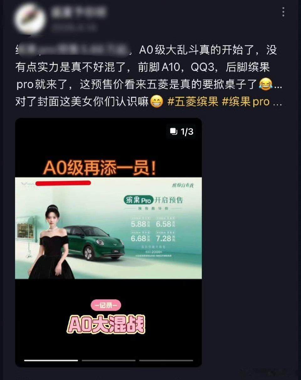 每次都要感慨208的钱真是好赚。孟子义现身车代发布会现场，把A0说成了AO，真就