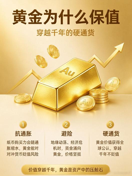 京东黄金今晚8点再降价 黄金被称为 "硬通货"，价值穿越千年不贬值，长期看具备天