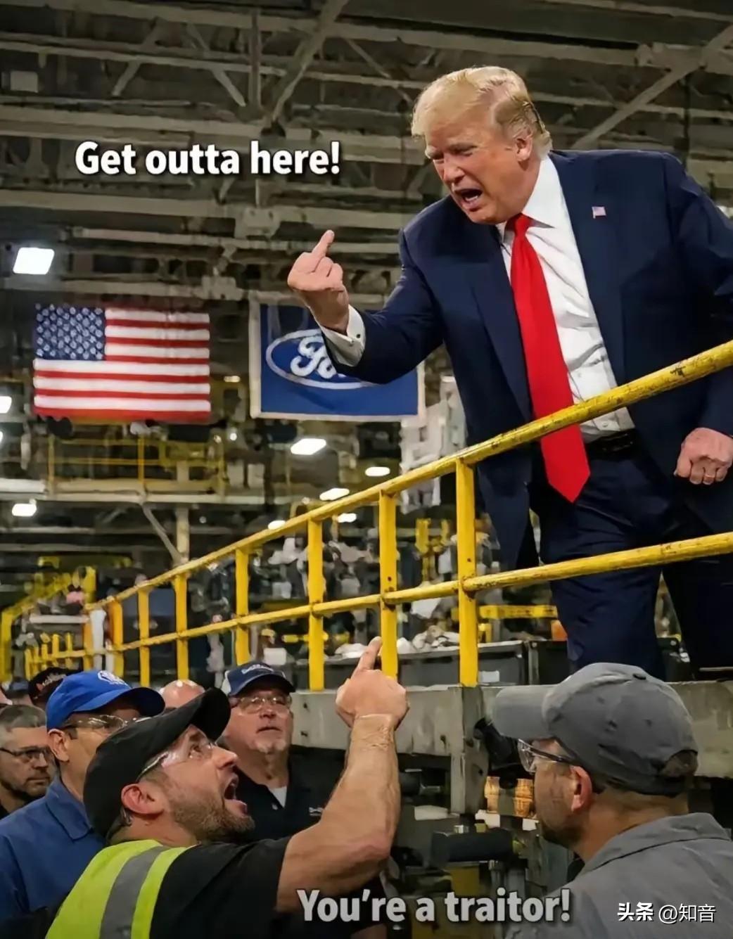 特朗普这一回是碰到真正的对手！

据媒体报道，美国总统特朗普参观密歇根州福特汽车