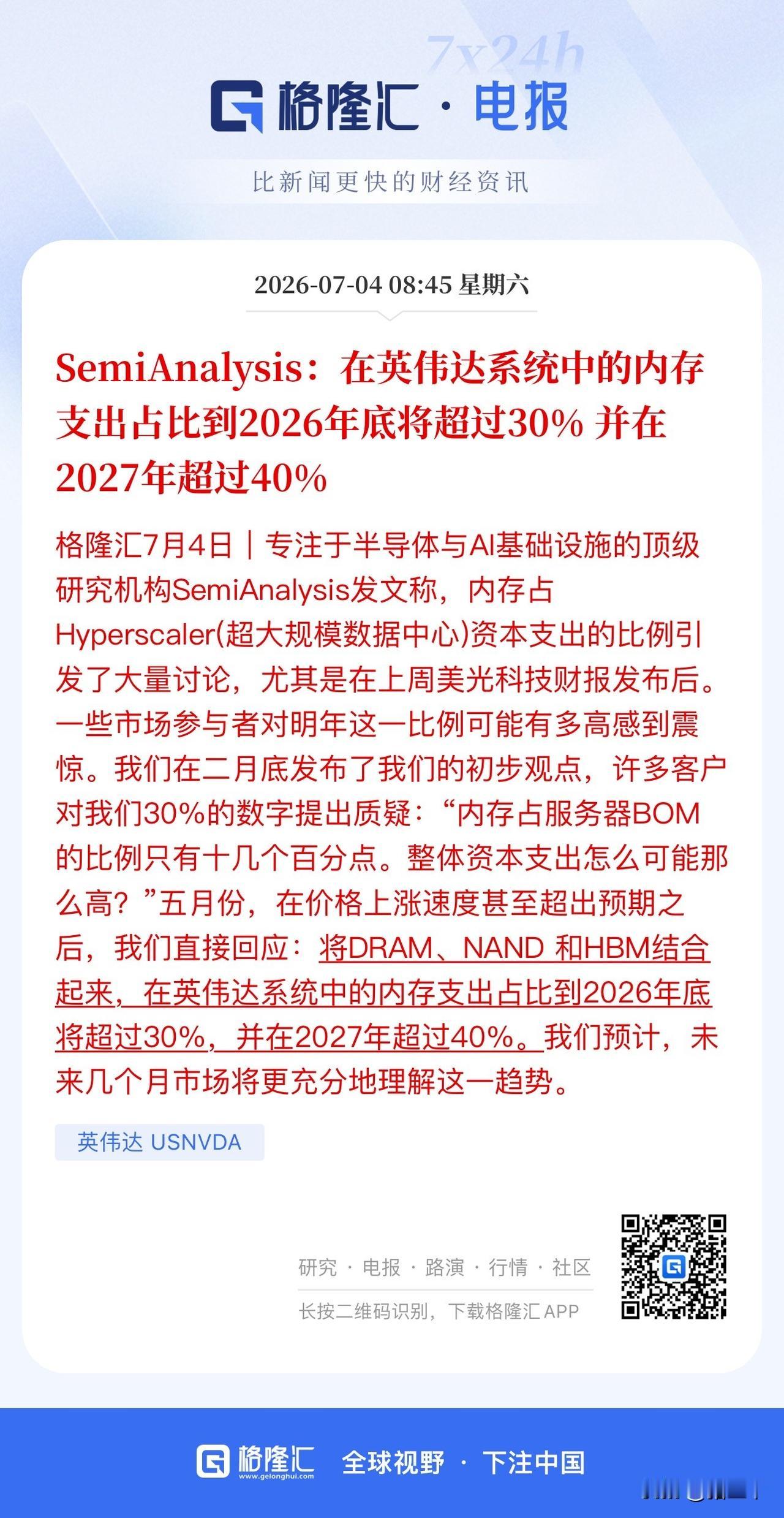 股市里什么是主力的奶酪！
存储芯片一跌，
各路资本巨头、机构、投行都着急了。
说