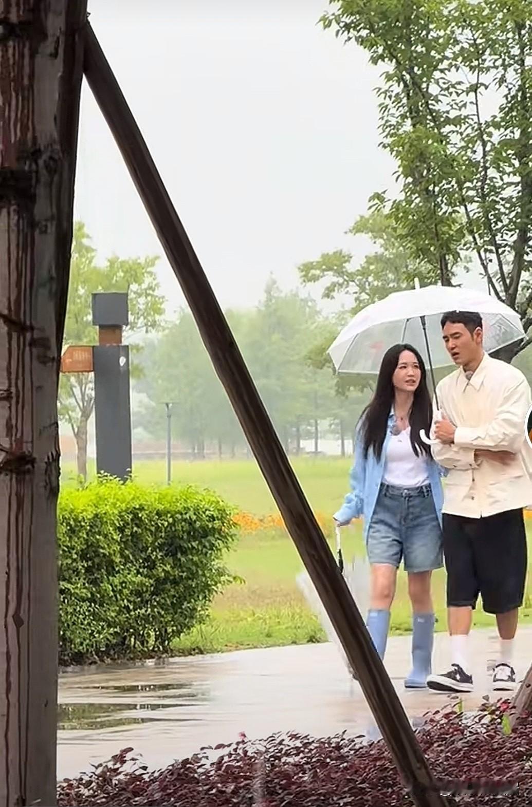 万万没想到！他俩竟然在一起了？

两个人手挽手雨中漫步，很是惬意，刚看到我还以为