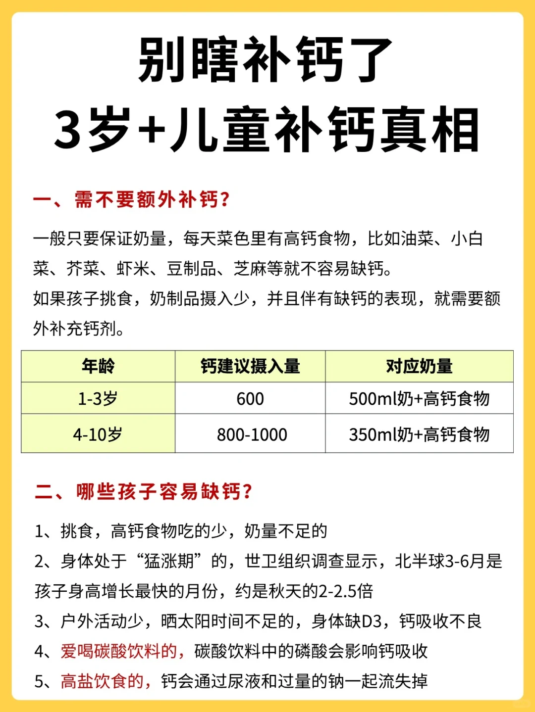 不想走弯路？3岁+儿童钙我有话说！