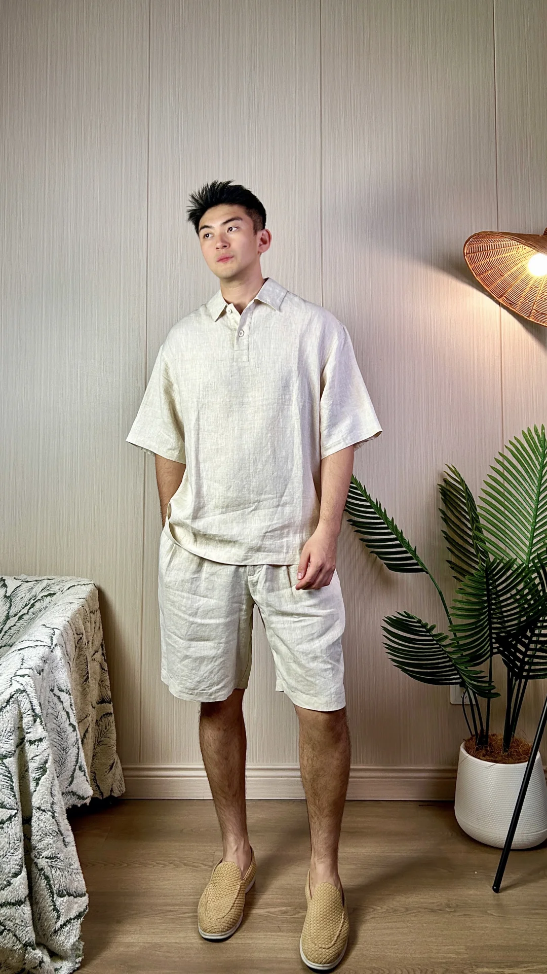 男生夏日必备｜亚麻松弛休闲穿搭
