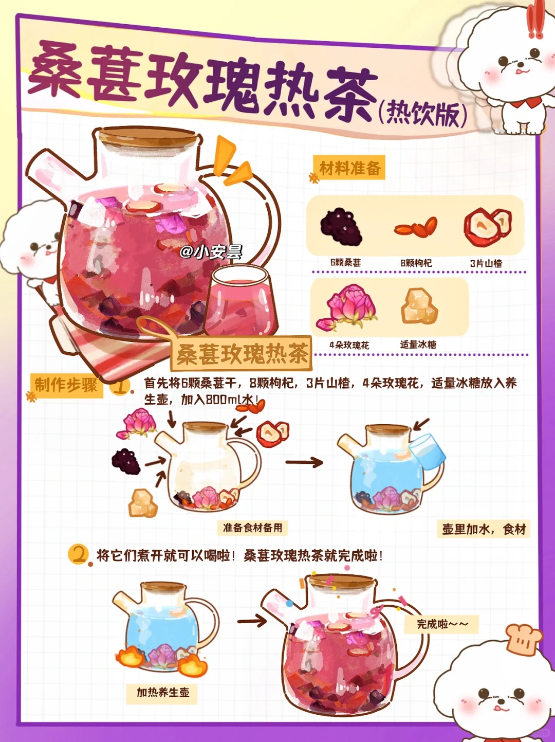 适合长期喝的养生茶❗️加班熬夜素颜快乐水🌹