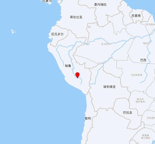 【欧洲地中海地震中心】发布，2025-10-02 00:08:52 在 秘鲁中部