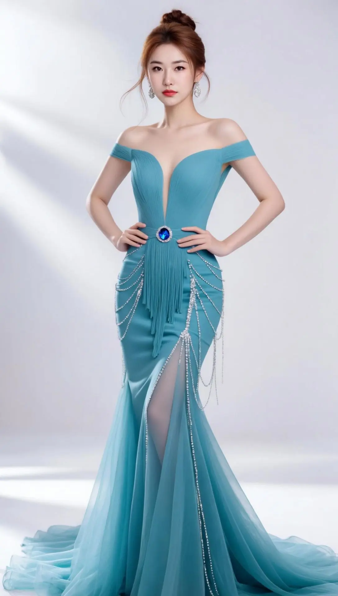 AI蓝调优雅写真 随变ai随便玩