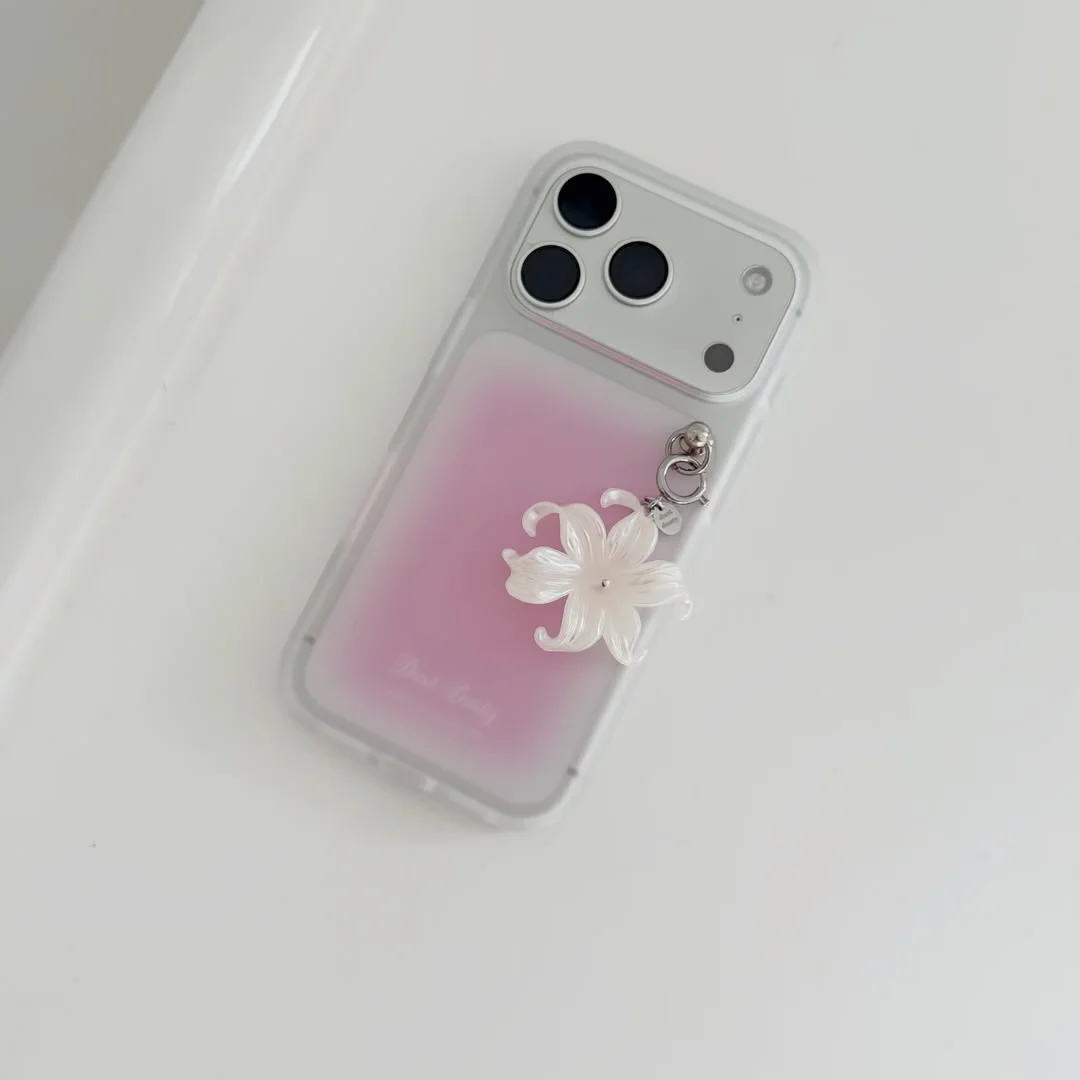 Syrup case + pearl flower keyring 𓈒𖧷