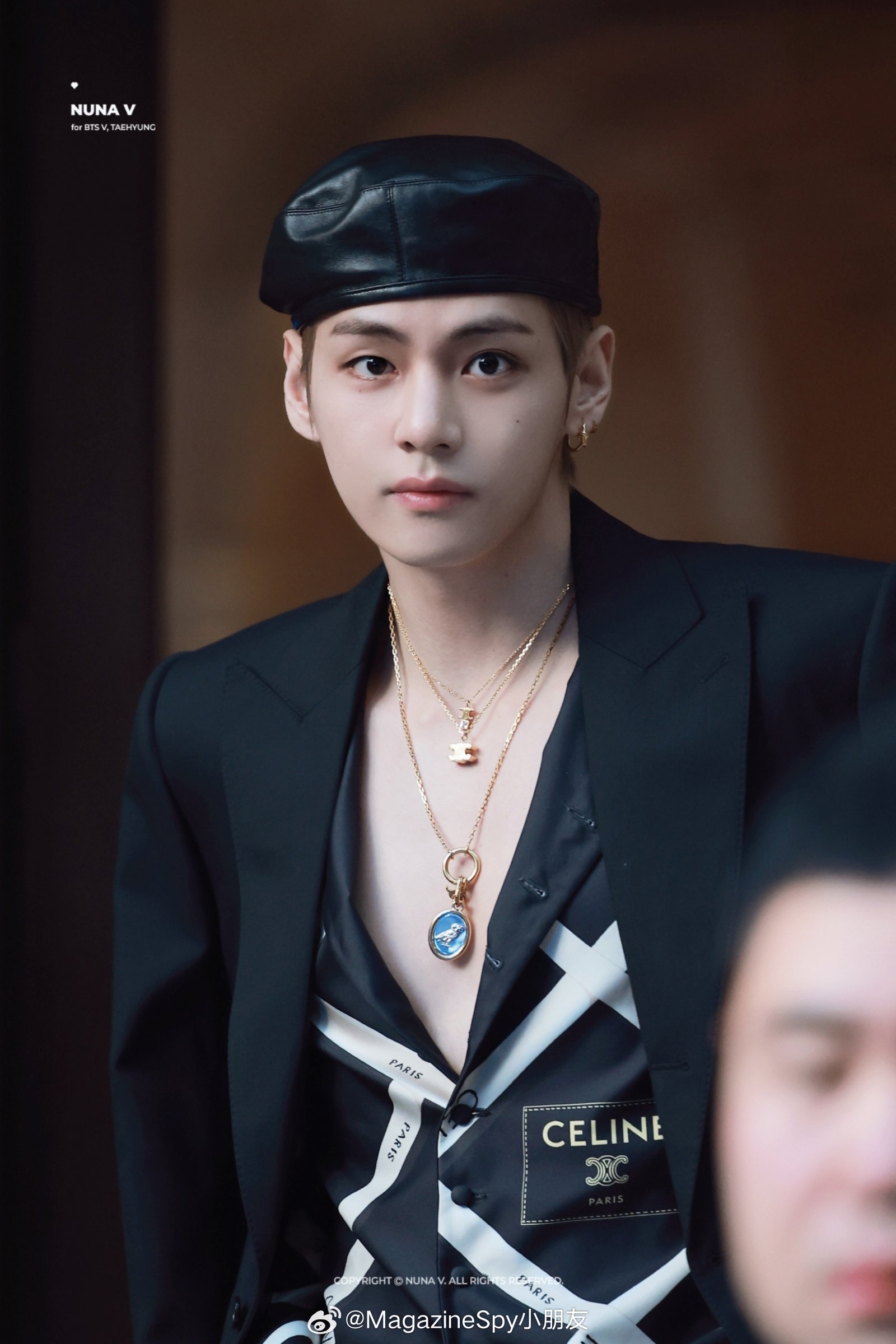 V金泰亨出席巴黎时装周Celine大秀After Party秀后派对，Celin