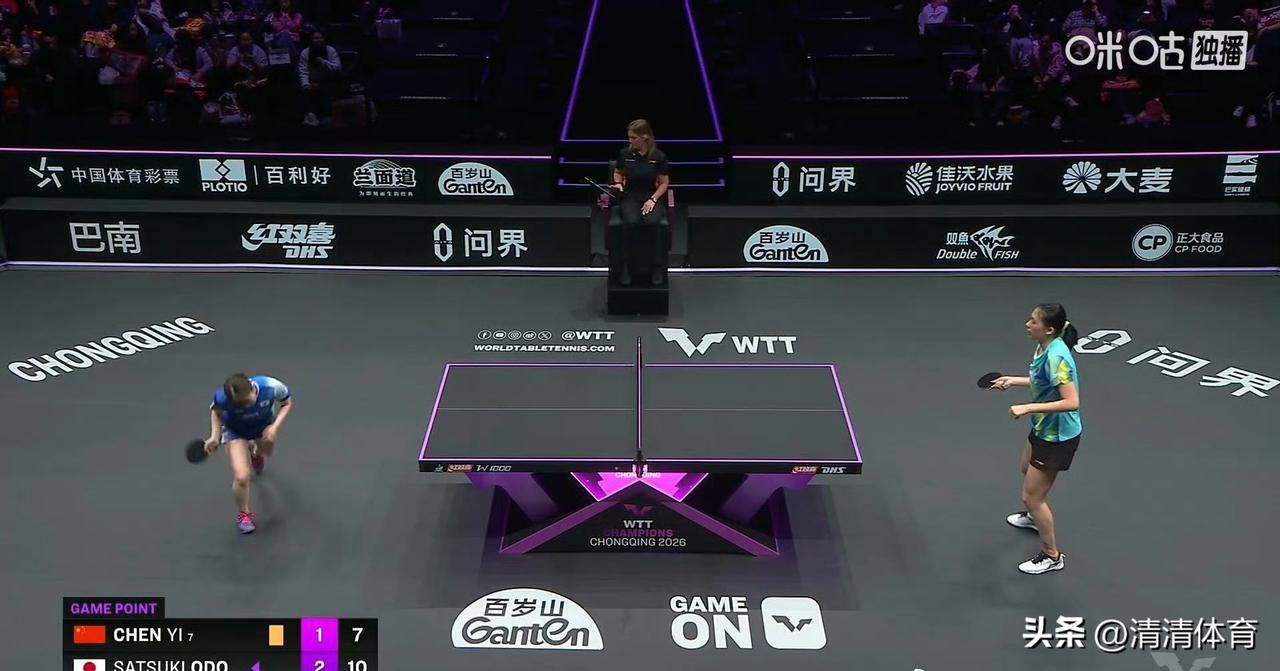 大藤沙月这状态也太猛了！陈熠现在1-3大比分落后，眼看就要被带走，真的让人捏一把