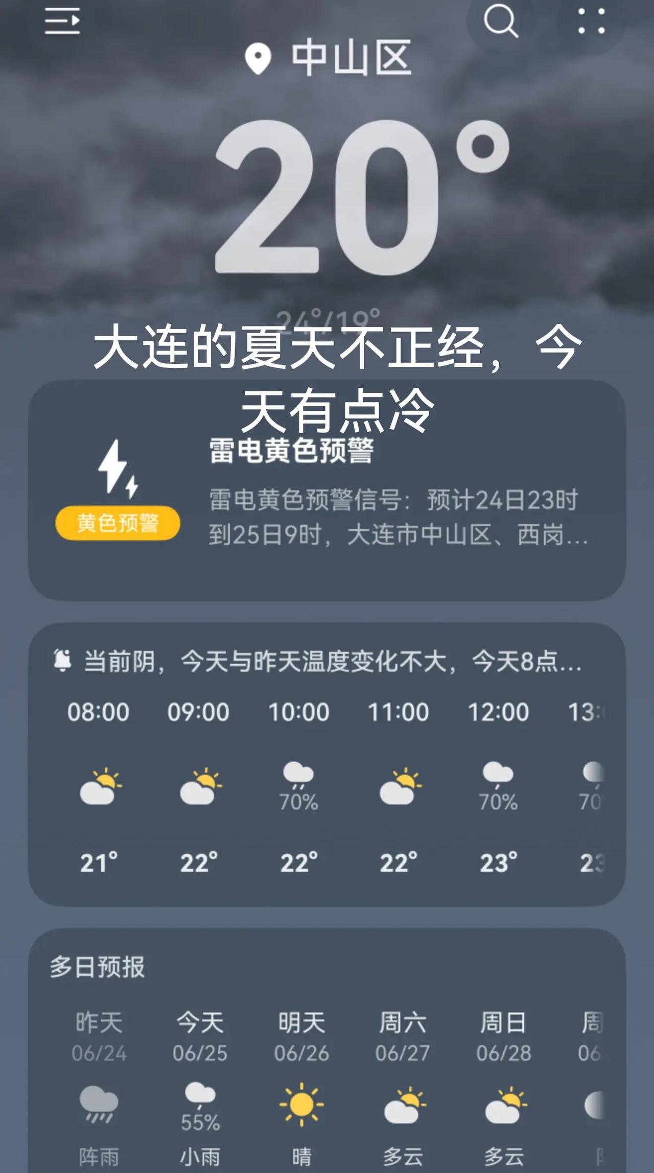 大连夏天不正经百变天气