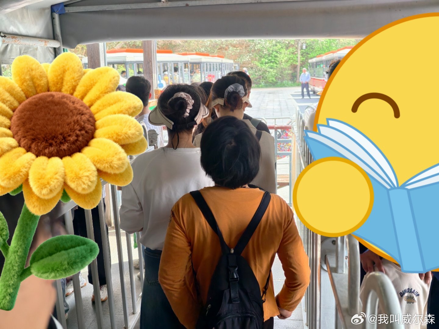 活久见，早上我们在南山竹海排队上小火车排着排着，有个阿姨直接把我们甩开，插到我们