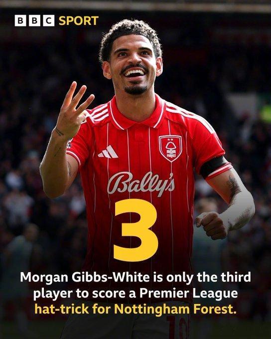 【诺丁汉森林在英超戴帽的球员】此前凯文-坎贝尔和克里斯-伍德两人代表森林在英超戴