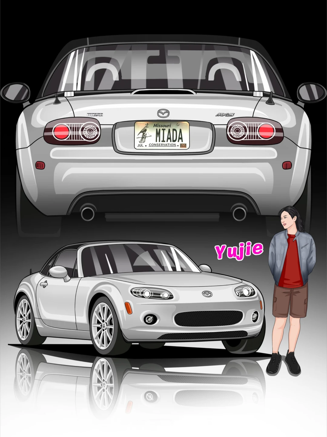 🇺🇸很少见有女生喜欢开手动的MX5…🚗