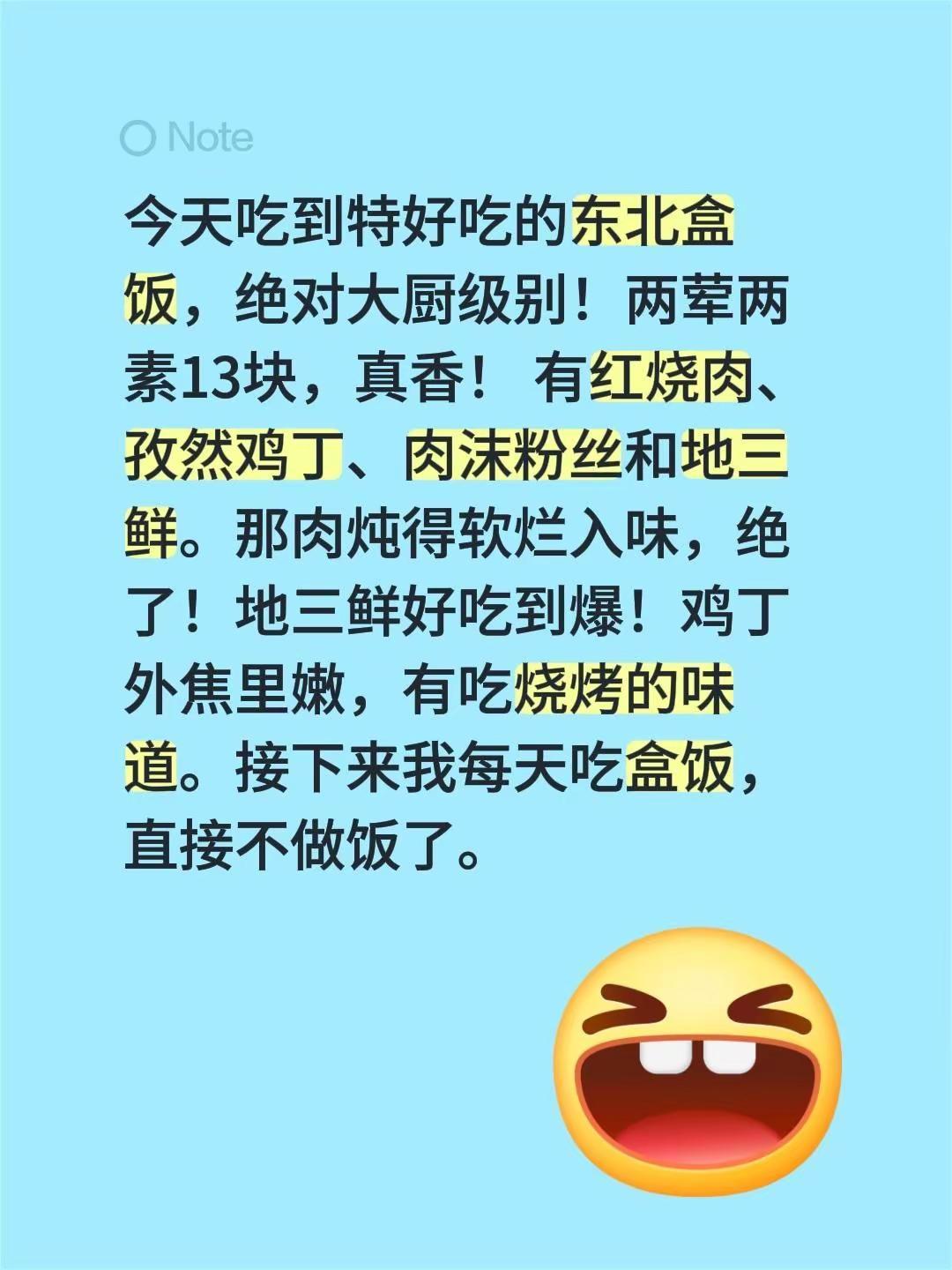 滨州东区美食攻略，不可错过的东北盒饭。今天吃到特好吃的东北盒饭，绝对大厨级别！两