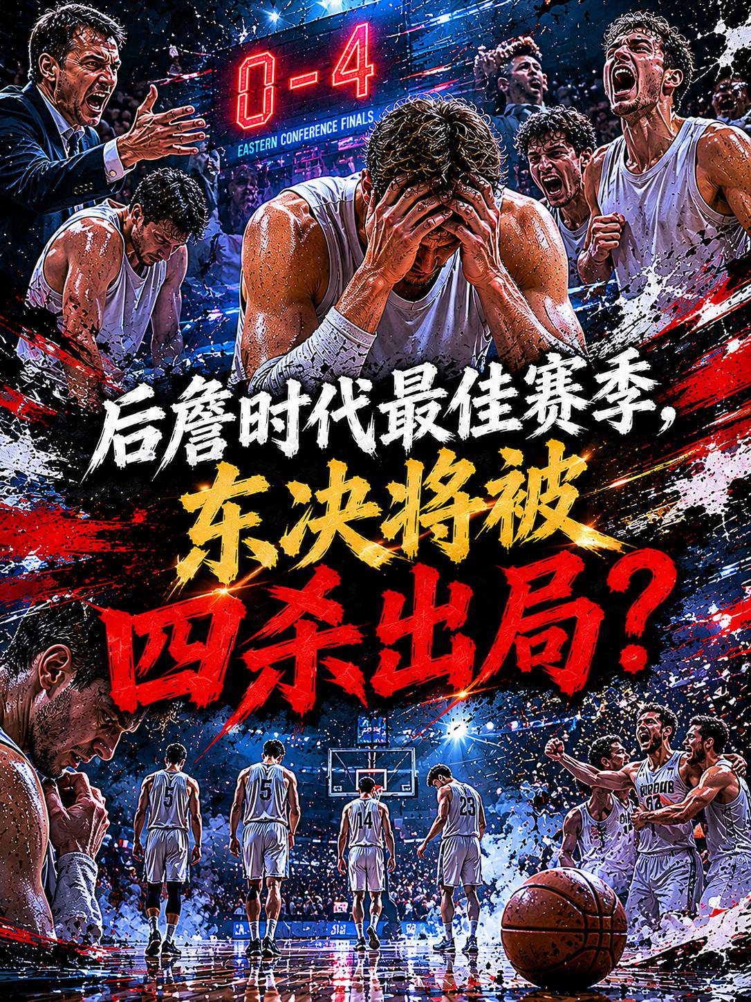 虽然骑士队打出了后詹姆斯时代最成功的一个赛季，但是他们在东决的低迷表现，却刷新了