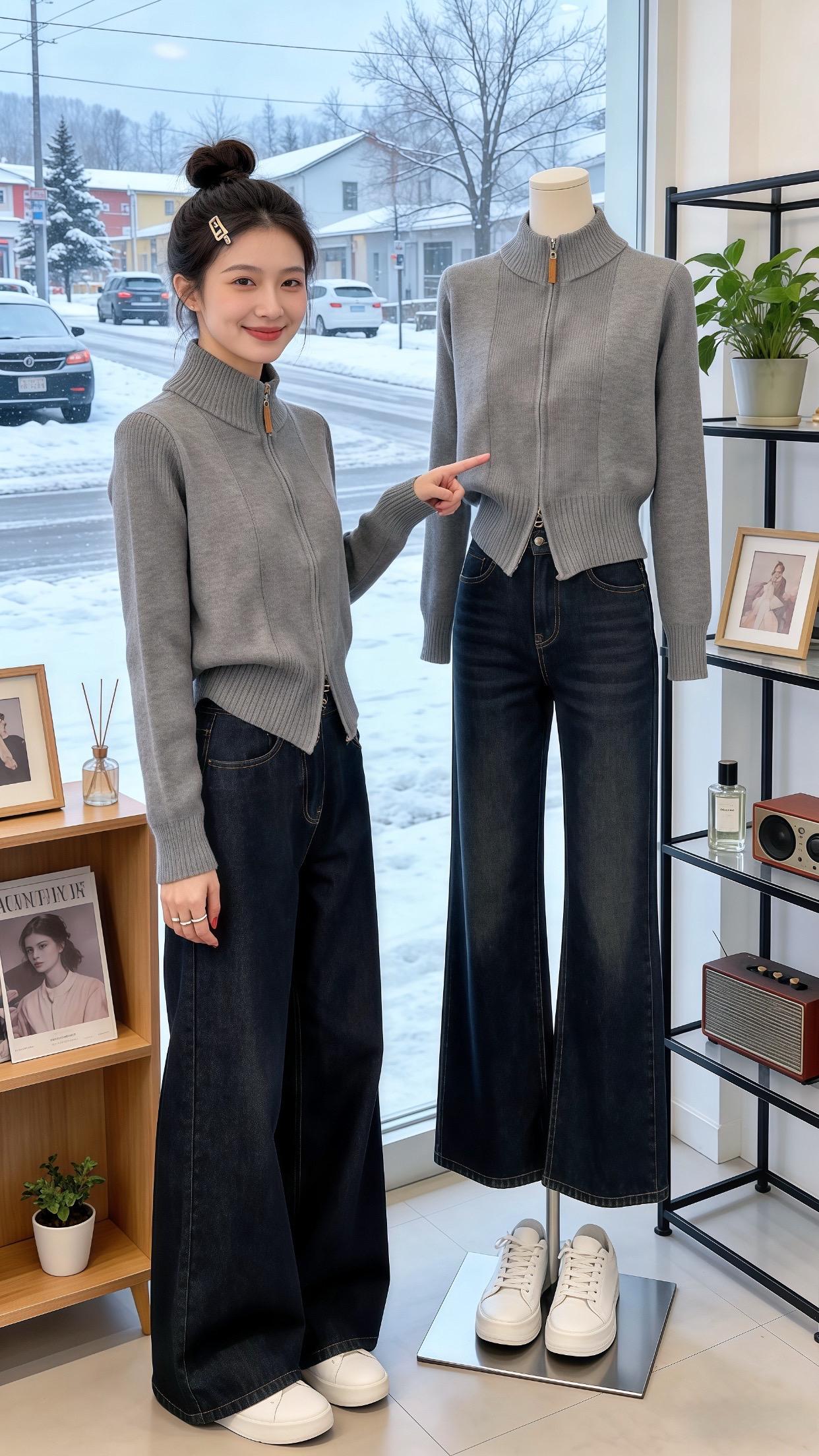 我已经想好过年怎么穿了 这个冬日穿搭公式也太实用了 秋冬的低调穿搭也能...