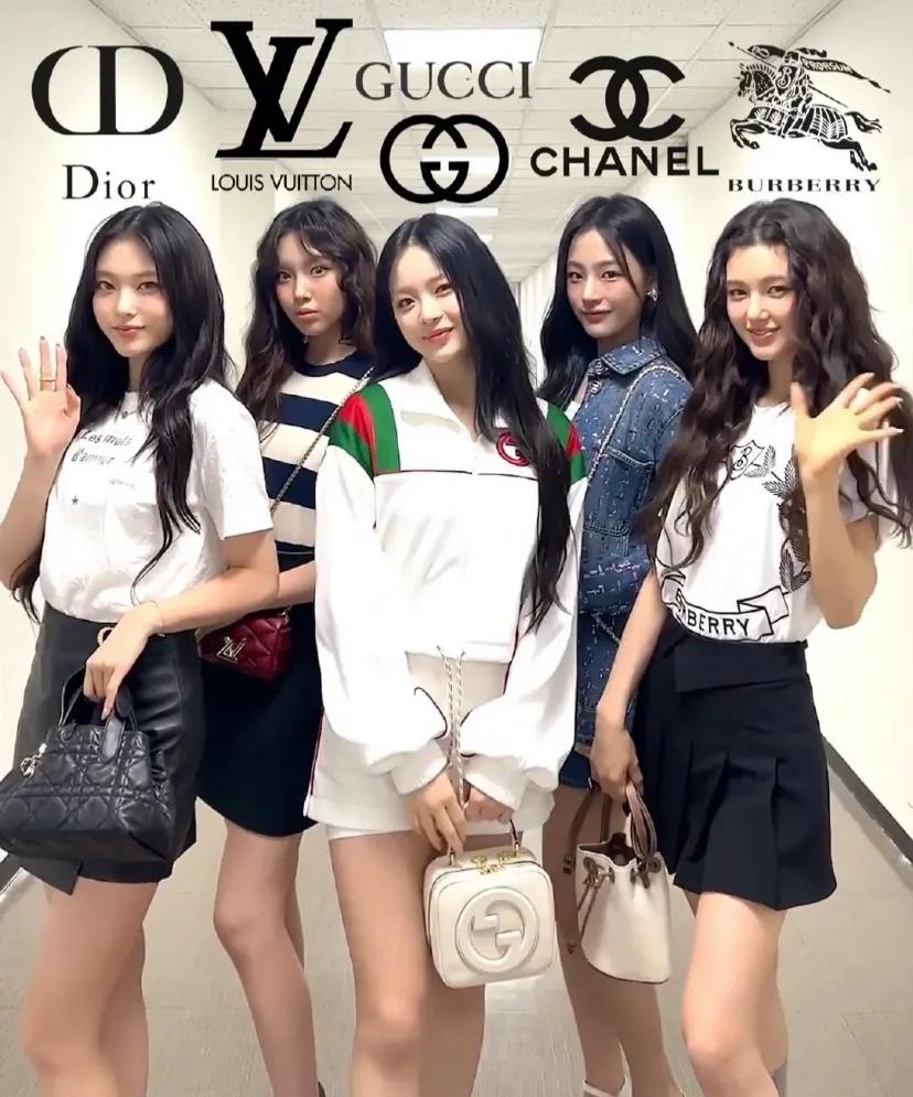 资源惊人的newjeans
除了时尚资源，奢侈品代言，还于飞天女警，可口可乐，麦