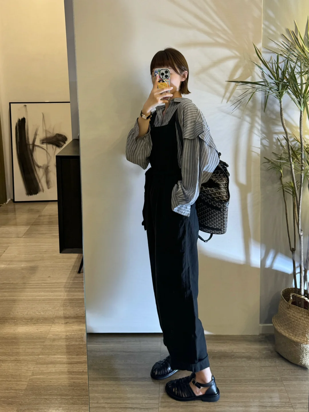 周二穿背带裤～
