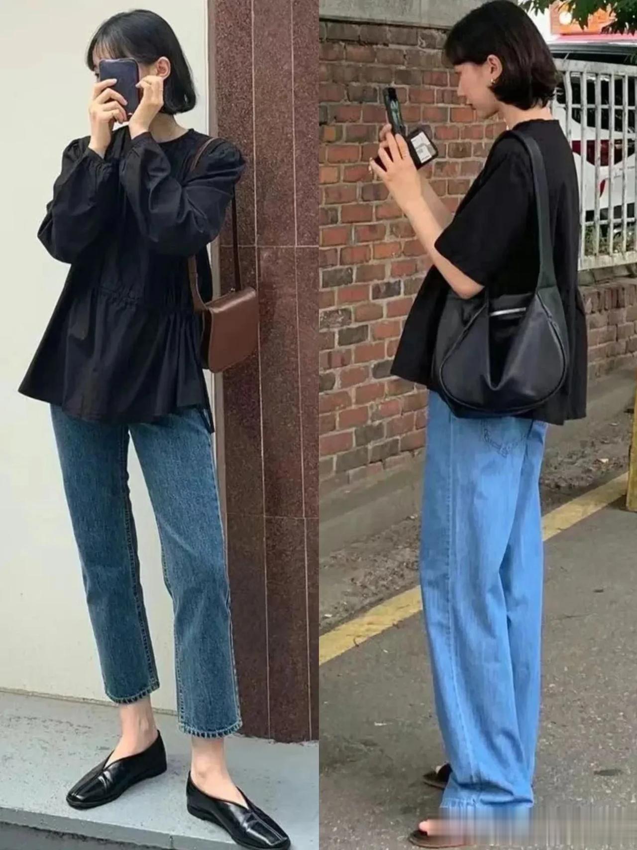 清新气质派的黑白穿搭。超显气质。[呲牙]
  