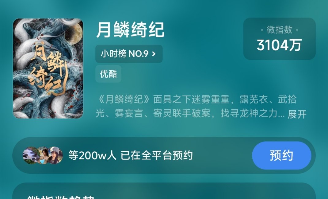 月鳞绮纪预约破200万了期待鞠婧祎