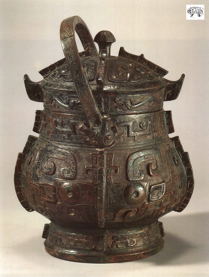 每天一件青铜器 陕西周原博物馆藏1973年岐山贺家村出土商晚期:X卣. 族徽见图