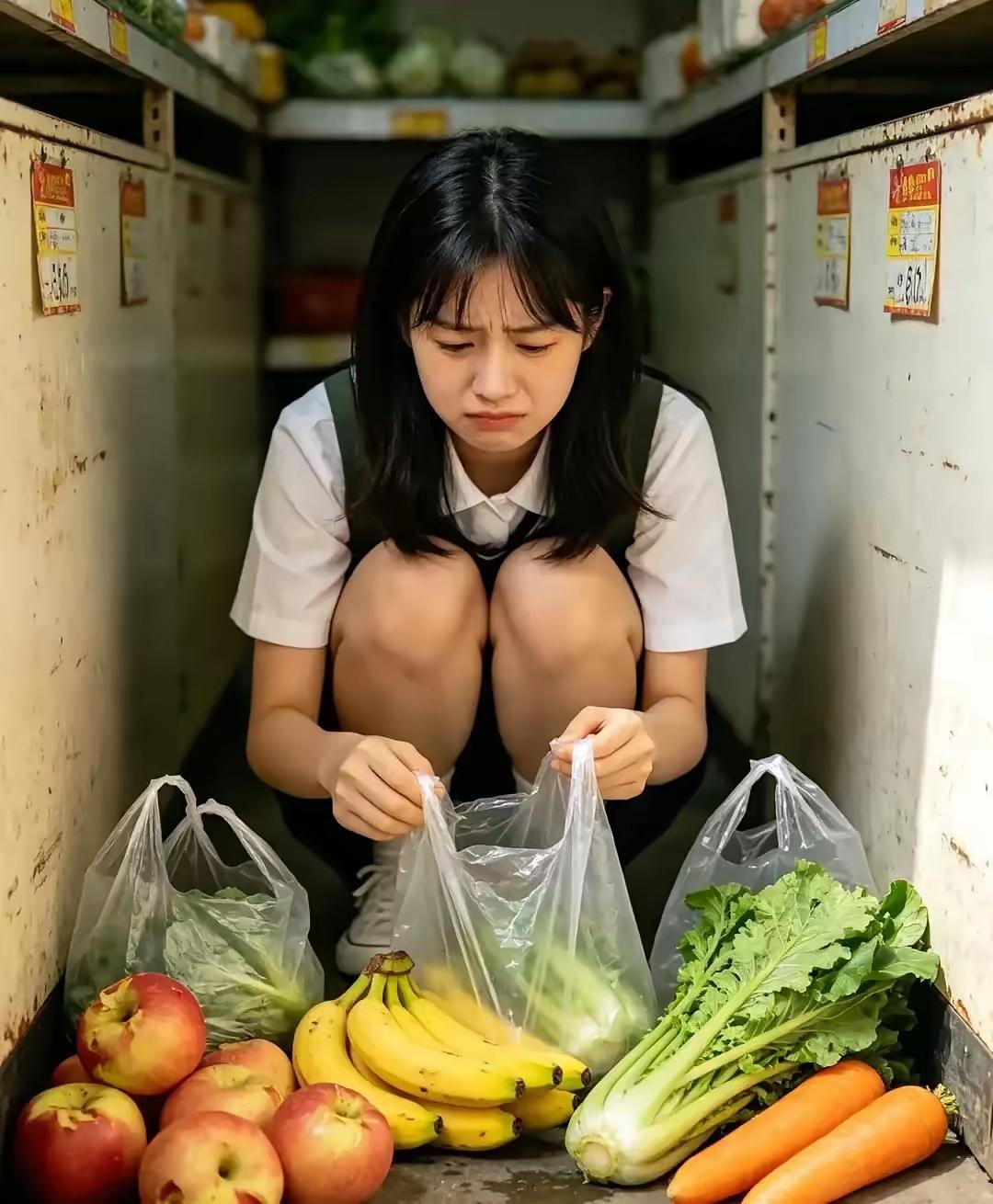 陕西女大学生打工6天，偷偷收拾破损食材，店长撞见后沉默了
 
陕西一名女大学生趁