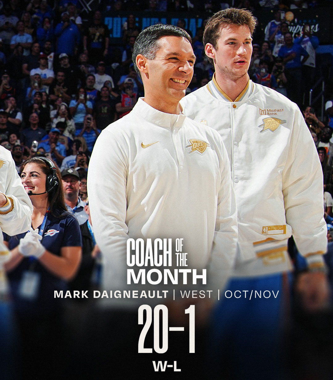 NBA官方公布10月&11月最佳教练，东部活塞主帅、西部雷霆主帅。都是当之无愧。