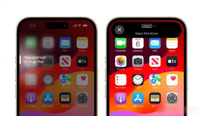 海外博主恶搞iPhone 15的Type-C接口，称为Magic Port，由灵