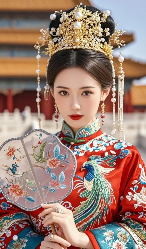 请凝视下面这一组古风旗袍新娘，在这唯美画卷映入眼帘的瞬间，你的第一反应会是什么呢