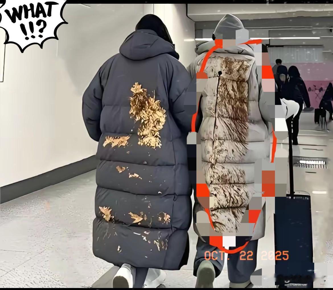活了大半辈子，我还是第一次在地铁站看见“发霉羽绒服”，差点笑出声，直到走近才发现