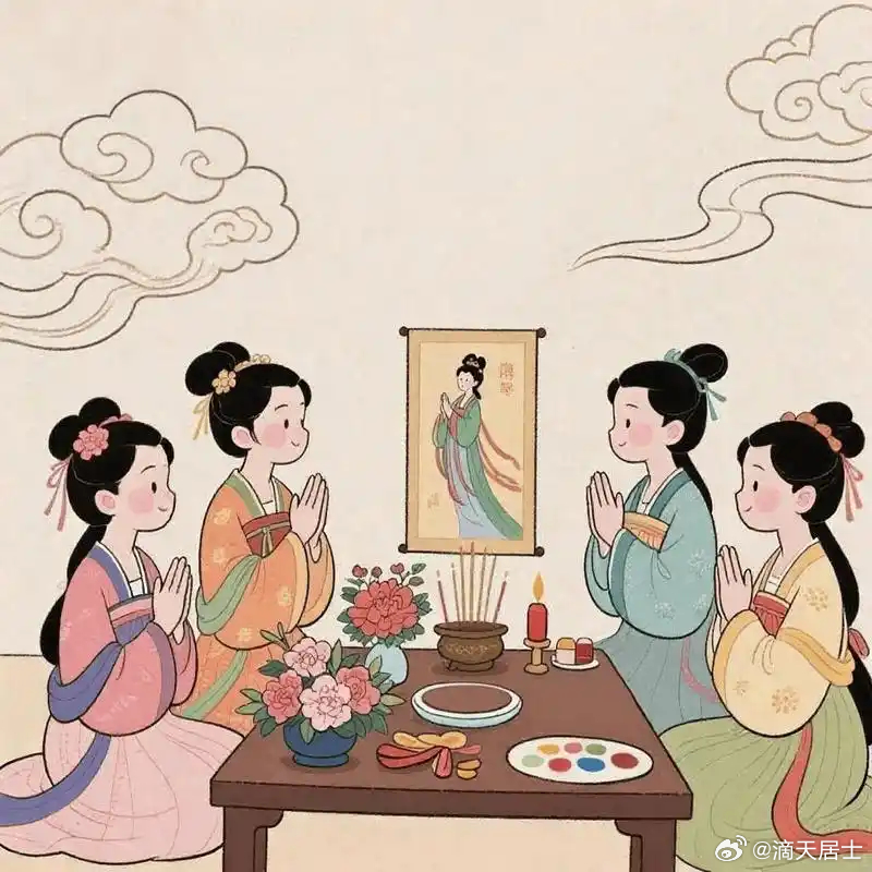 今日七夕，不论男女，皆可拜一拜织女娘娘——她手中经纬，织得出云霞，也织得出人间烟