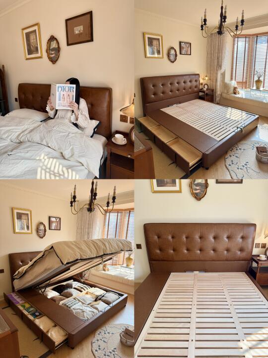 太实用了！用了两年的华夫格储物床真香～