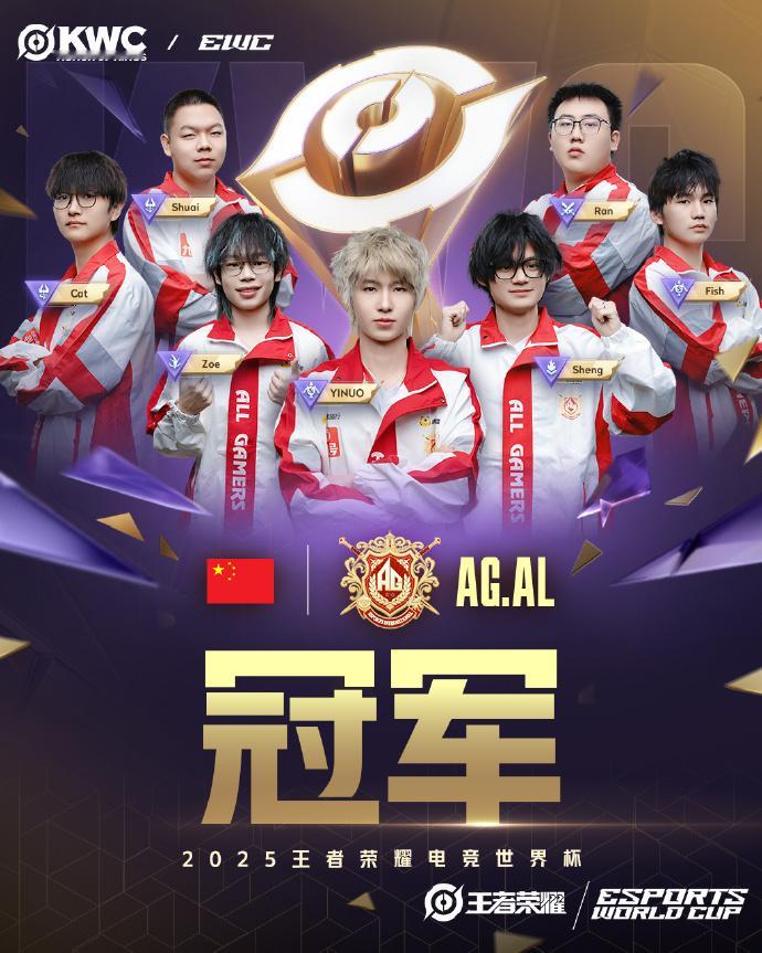 AG夺得KWC总冠军AG.AL成为第一支夺得KWC总冠军的俱乐部，一诺在KWC完