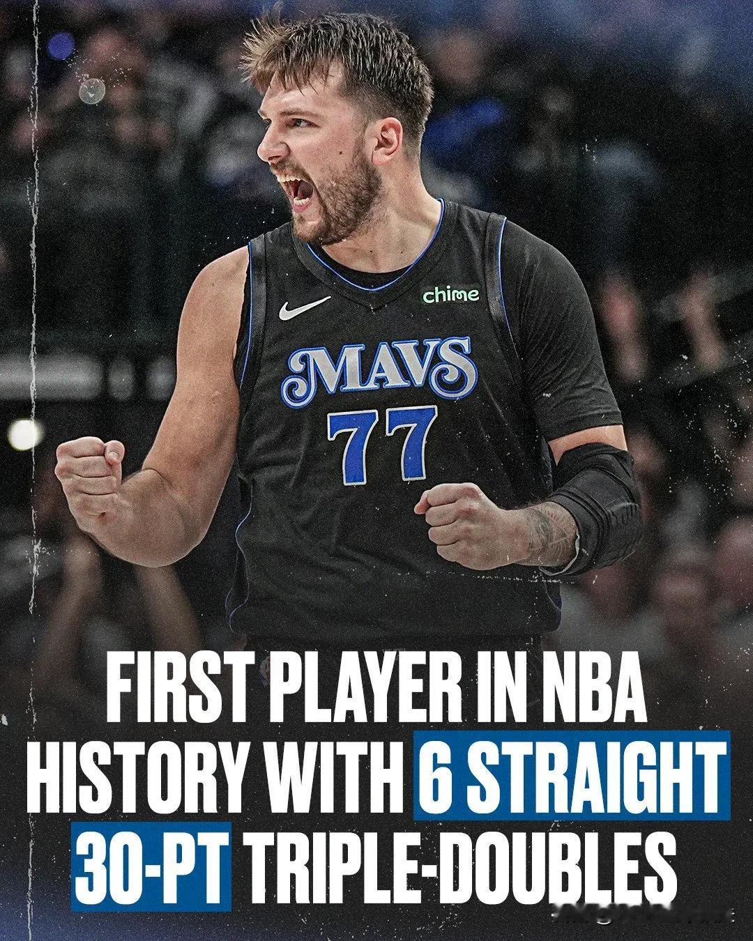 NBA赛场数据：东契奇历史第一人了，砍瓜切菜的本领确实独一档的存在！单论数据方面