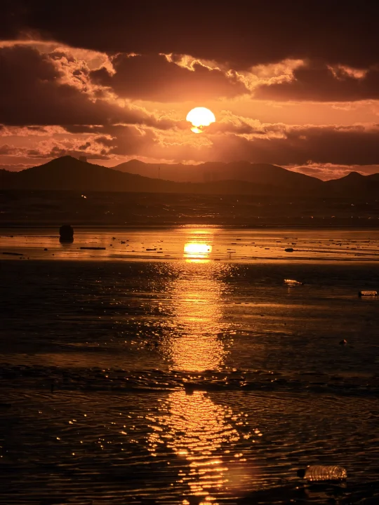 烟台海边日出实况（10.14）你终于回来了