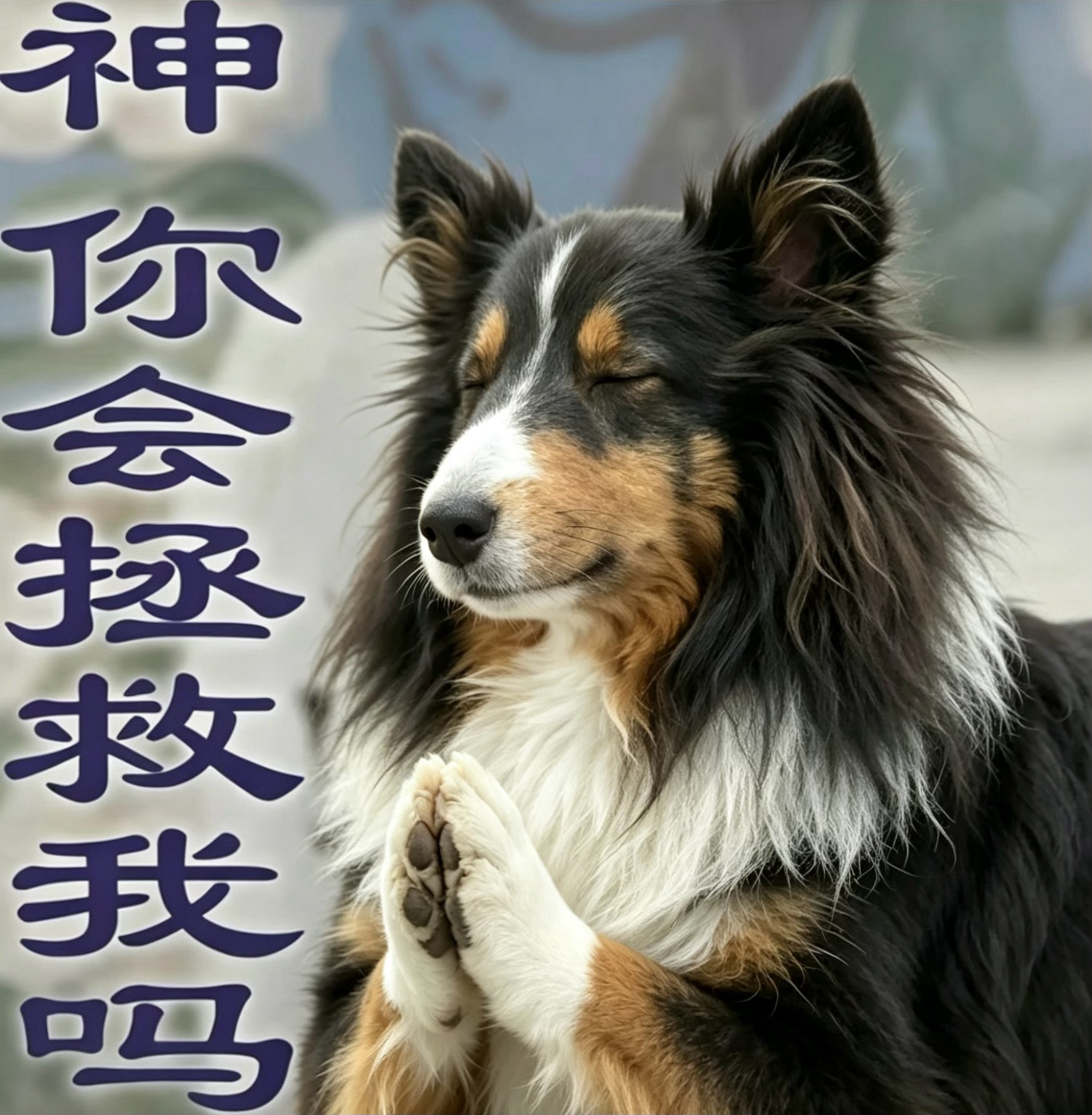 油油感觉在忍耐，嘀咕感觉在许愿要点好吃的……（非刻板印象） 