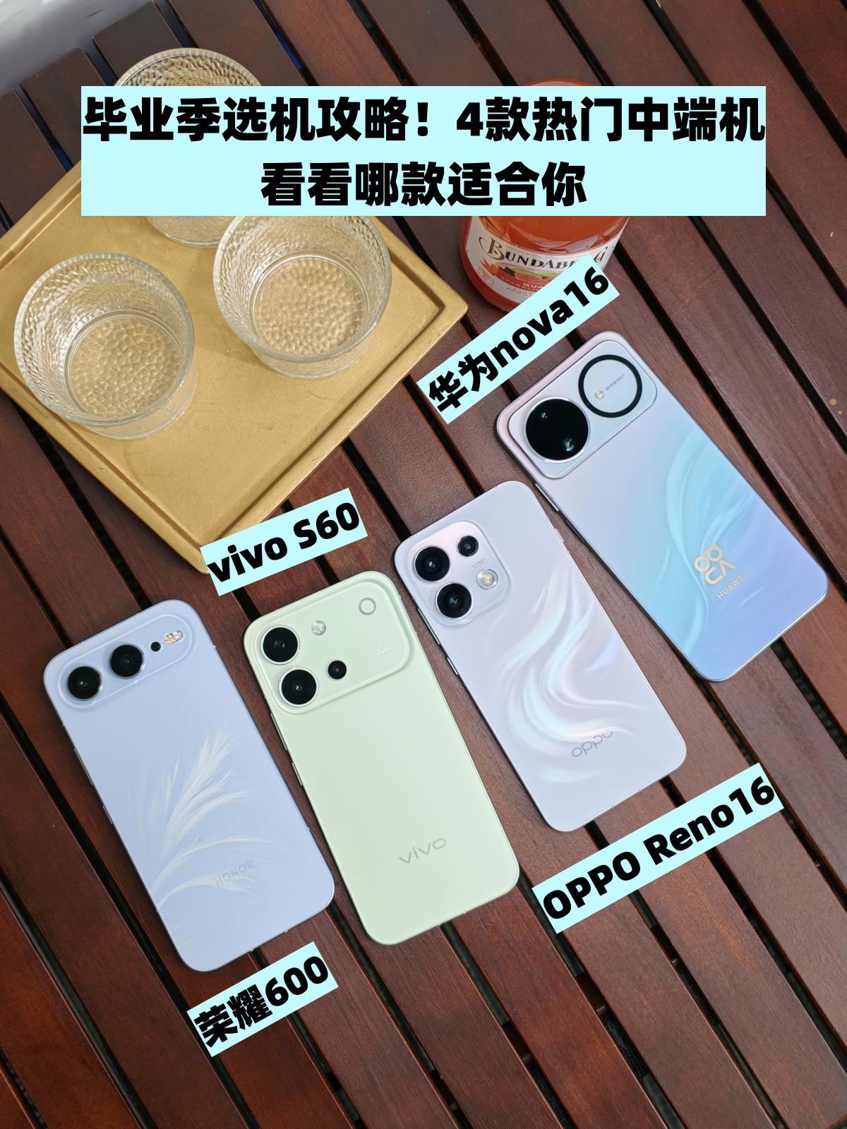 毕业季选机攻略，华为OPPO荣耀vivo总有一款适合你

高考完帮几个同学看手机