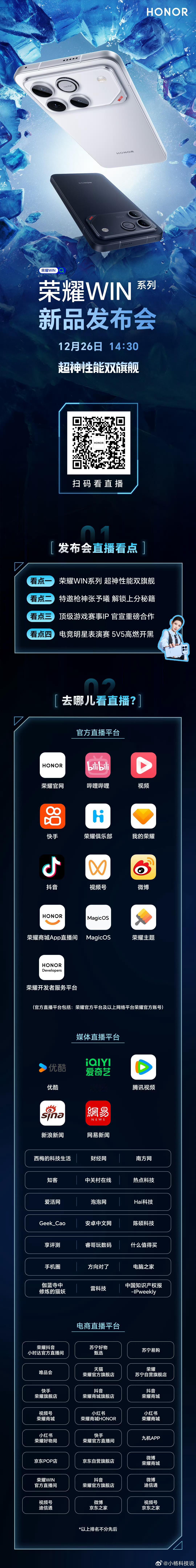 年度最夯电竞神机，荣耀WIN系列超神性能双旗舰 即将亮相！发布会快开始了，大家猜
